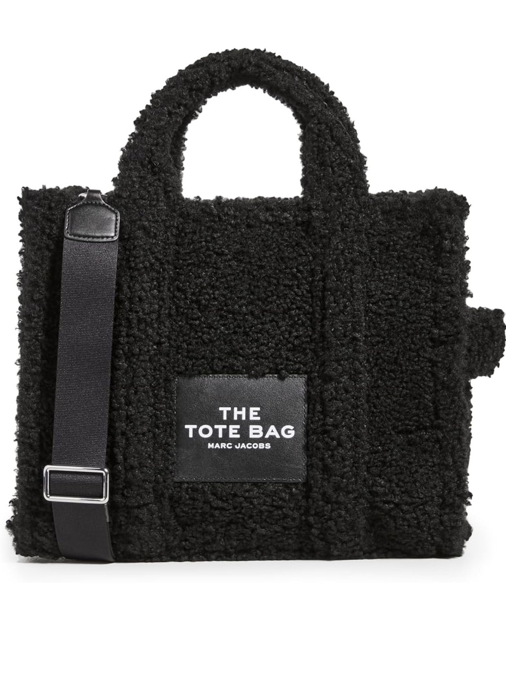 Marc Jacobs The Teddy Black Medium New with Tags Plush The Tag Tote W/Dust Bag